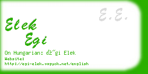 elek egi business card